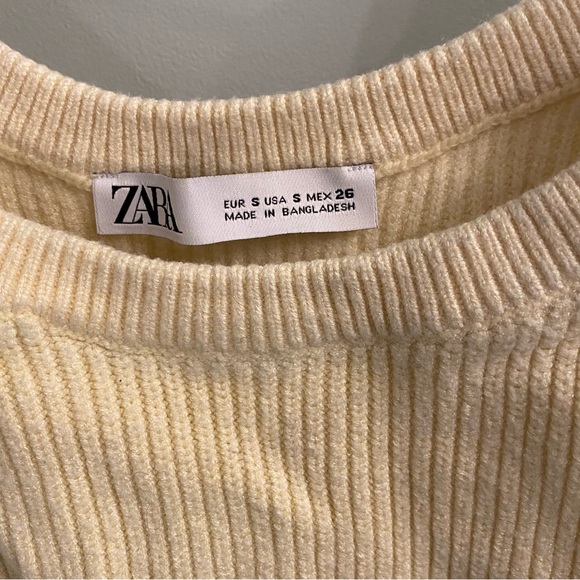 ZARA Small Yellow Cropped Sweater Vest/Tank - Picture 4 of 6